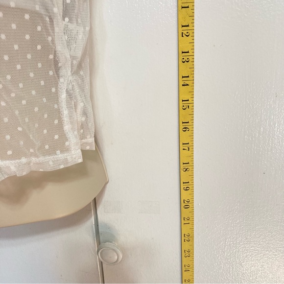 PacSun LA Hearts sheer polka dot crop top Medium - Picture 7 of 12